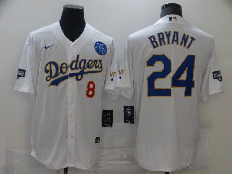 Men Los Angeles Dodgers 24 Bryant White Game 2021 Nike MLB Jersey1